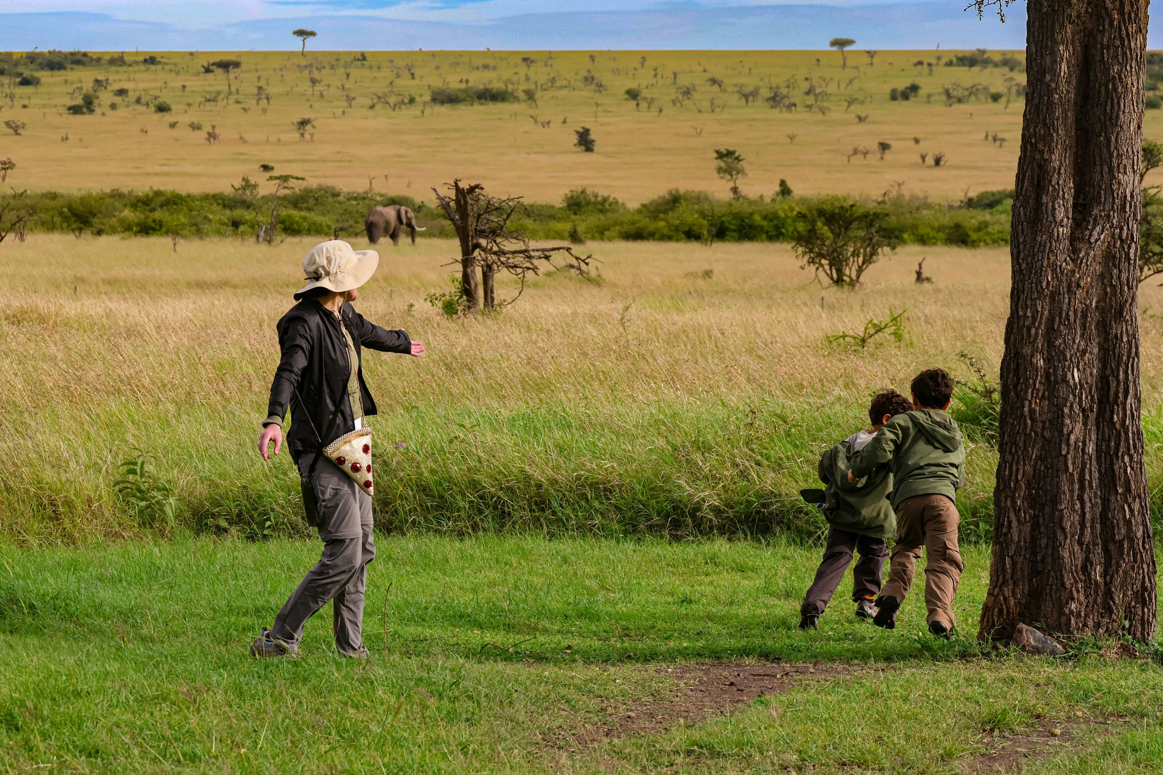 Kids playing under watch